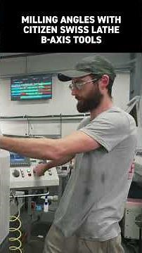 Milling Angles Using B-Axis Tools on a Citizen Swiss Lathe #cncmill #cnc