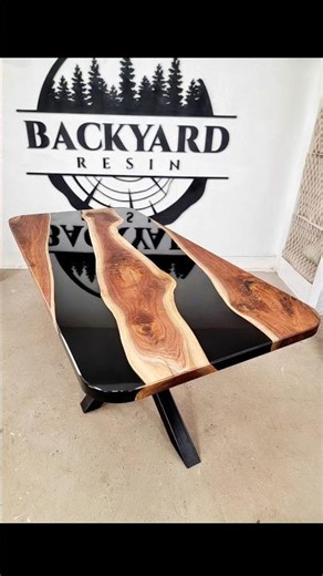 Juicy Black Double River Dining Table 😎👊 #diningtable #table #custom #customfurniture