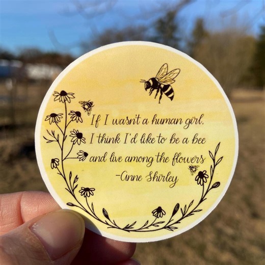 Among the Bees - Anne of Green Gables Quote - L. M. Montgomery - Etsy