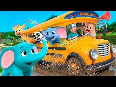 Learn Safari Animals Bus Song | Almama Kids Songs & Nursery Rhymes