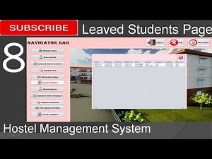 8. Hostel Management System in java - Leaved Students Page (JFrame, Mysql Database, Netbeans IDE)