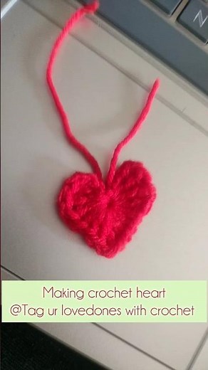 How to Crochet a Small Heart – Easy & Quick Tutorial #Shorts