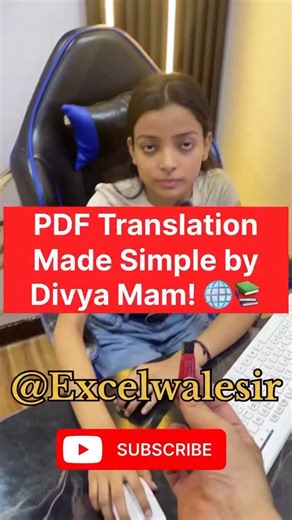 Mukesh sir | From English to Hindi PDF – Magic Trick by Divya Mam! 🎩📖🇮🇳 #excelwalesir #computertricks | Instagram