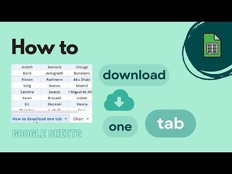 Google Sheets: How to Download One Tab