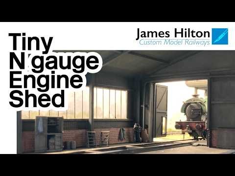 Inside Out - Absolutely tiny engine shed diorama in British N gauge