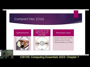 CIS105: 10/14/25: Computing Essentials 2023: Chapter 7 (Secondary Storage)