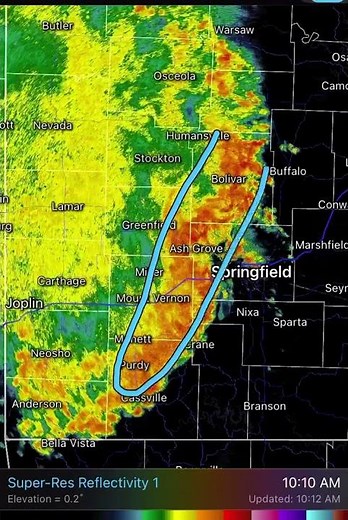 “ Active radar Update across Springfield, mo Where Strong Thunderstorm Line occurring Stay Tuned !