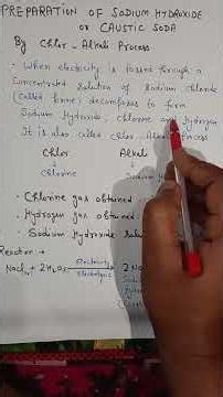 Chlor alkali process class 10