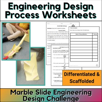 Engineering Design Process Worksheets  - Slide Engineering Challenge
