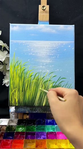 #art #painting #drawing #acrylicpainting #howtopaint #landscapepainting #acrylicscenery