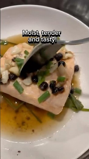 Tasty steamed salmon recipe