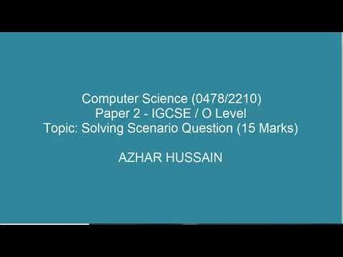 Scenario Question 15 Marks Solution | IGCSE/O Level Computer Science 0478/2210 | Oct/Nov 2025 Paper2