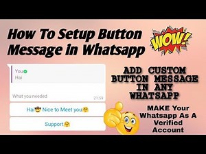 HOW TO SET BUTTON MESSAGE IN WHATSAPP | WHATSAPP BUTTON MESSAGE | AUTO REPLY