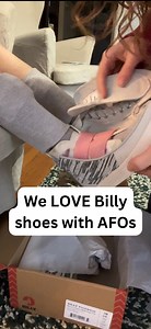 Billy shoes are great to wear with AFOs. They have made such a huge difference for us! We no longer go from store to store to store the day she gets new AFOs searching for ANYTHING that will fit, pretty, ugly, cheap, expensive, doesn’t matter. ANYTHING. That was our life for years. Now I don’t have to, and they come in all sizes, colors, patterns, and styles. They are linked in my Amazon storefront under Zoe’s products, along with the smartknit AFO (and SMO) socks. In my bio I have a referral li