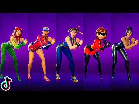 Fortnite Supermarket Emote Showcase With Top Thicc Girl Skins 🍑New Item Shop Dance 😜🔥 Say Now Tiktok