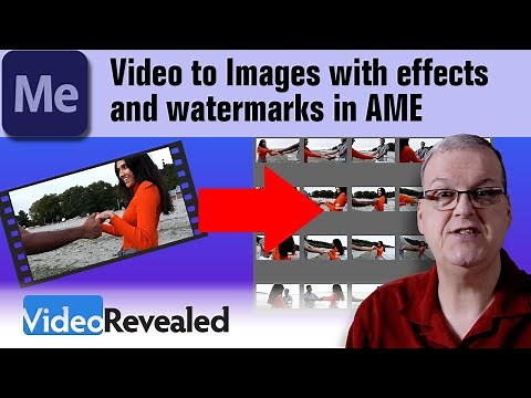 Video to Images with effects and watermarks in Adobe Media Encoder