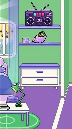Teen Room Design Ideas Pt. 14 💜 Purple Green 💚 Toca Boca #tocagirlz