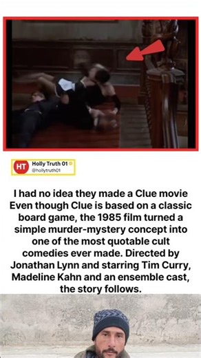 I had no idea they made a Clue movie Even though Clue is based on a classic board game, the 1985