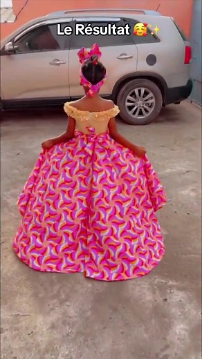 Robe Longue en Pagne pour Petite Fille : Éclat Traditionnel