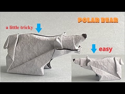 How to make an easy origami polar bear, step by step tutorial