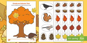 Autumn Tree Cutting Skills Activity