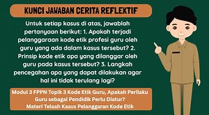 Kunci Jawaban Cerita Reflektif Modul 3 PPG: Untuk Setiap Kasus di Atas, Jawablah Pertanyaan Berikut - Tribunnews.com