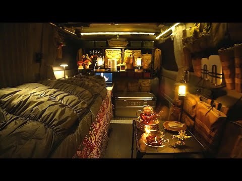 Frozen Snow Car Camping Van Life Trip | Relaxing in a car that's more comfortable than home | ASMR