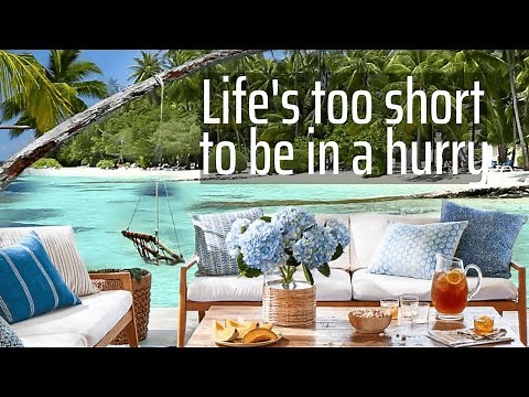 Tropical Beach Sounds | Beach Ambience No Music 🍹 Waves & Birds Sounds