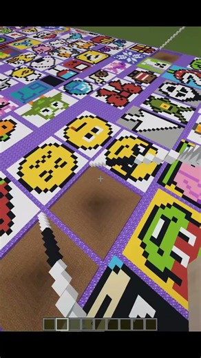 Satisfying pixel art in Minecraft Emoji Sand Art #shorts #gaming #minecraft
