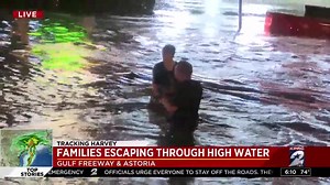 1.9M views · 2.3K reactions | Residents in flooded homes are taking matters into their own hands and attempting to escape. KPRC2 Sofia Ojeda interviewed one such man and his son. #Harvey WATCH #KPRC2 LIVE: www.click2houston.com/live Interactive radar: www.click2houston.com/weather More hurricane coverage: www.click2houston.com/hurricane | KPRC2 / Click2Houston | Facebook