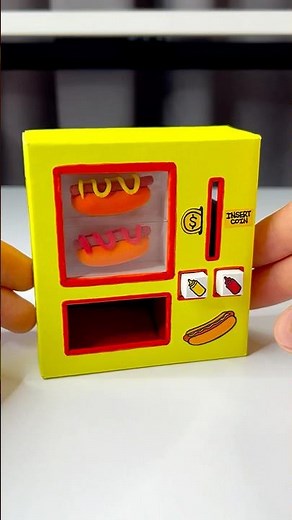 DIY Working Hot Dog Vending Machine with Paper | Paper Craft Ideas #shorts #papercraft