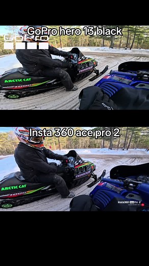 Insta 360 ace pro 2 vs GoPro hero 13 black comparison #insta360 #insta360acepro2 #actioncamera #gopro #snowmobile