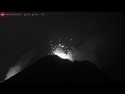 Aug 20 , 2025: Volcanic Eruption Continues at Etna Volcano, Sicily in 4K Ultra HD