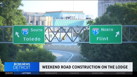 Weekend construction on Lodge Freeway