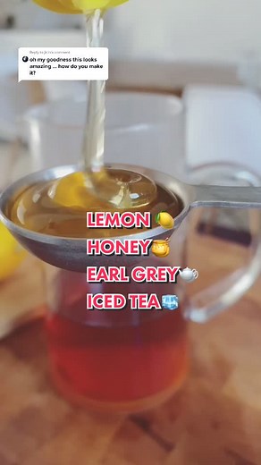 Reply to @jk.ln glad you asked 🍋🍯🫖 #drinksmaking #icedtea #lemonade #drinksoftiktok #asmr