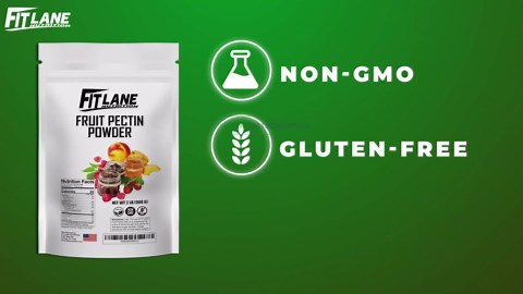Fruit Pectin Powder 2 lbs - For Canning Jams and Jellies - Natural, Vegan and NON-GMO - Premium Bulk Ingredient Mix - Great for Apple Pie Filling - By Fit Lane Nutrition - Value Size Bag