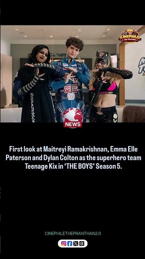 First look at Maitreyi Ramakrishnan, Emma Elle Paterson and Dylan Colton as the superhero team