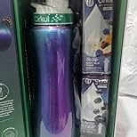 Cirkul 32oz. Matte Periwinkle Stainless Steel Water Bottle Starter Kit with Purple Lid, 2 Flavor Cartridges (1 LifeSip Blackberry Blueberry, 1 GoSip Berry Blue Punch) No Sugar, Zero Calorie Drink Mix