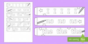 Handwriting Phase 2 Tricky Words Paper Chain Activity