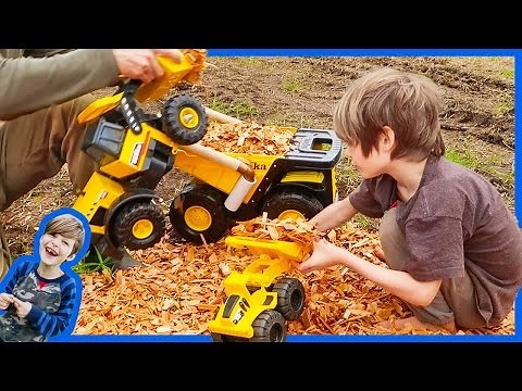 Construction Trucks Haul Wood Chips