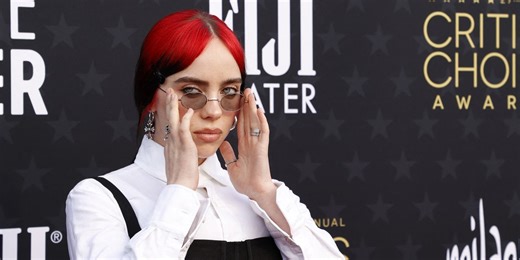 Billie Eilish Wore an Unexpected Take on the Black Corset Dress to the 2024 Critics Choice Awards