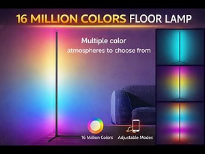 Rotatable RGB Corner Floor Lamp Review | Smart App-Control LED Lighting - LZHOME