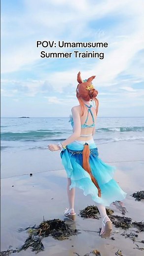 Rest and recreation 🏖️ #umamusume #cosplay #umamusumeglobal #silencesuzuka #beach