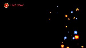 Download overlay media social live on the alpha channel background for free