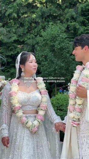 Marrying outside your culture so you get to wear multiple wedding dresses #wedding