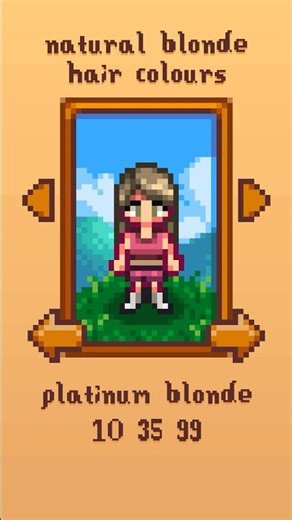 natural blonde hair guide ✨👩🏼✨ #stardewvalley