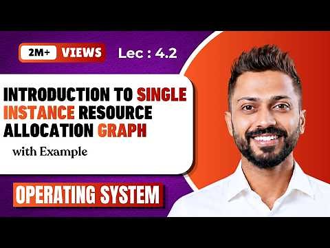 L-4.2: Resource Allocation Graph in Deadlock | Single Instance with example | Operating System
