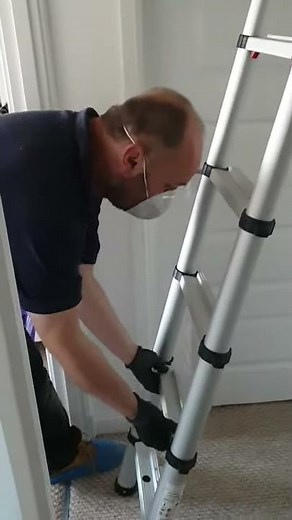 Operation of Youngman Telescopic Loft Ladder