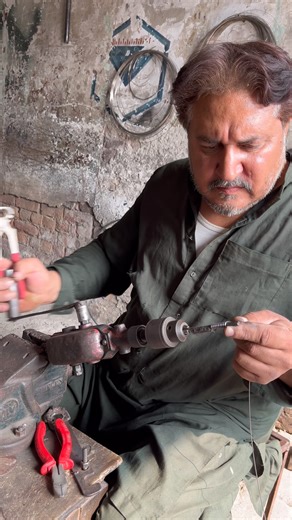 Hand drill in action: Process of spring making #shortsviral