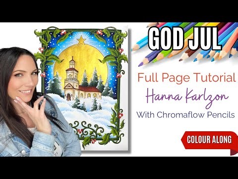 Colour Along | God Jul by Hanna Karlzon | Derwent Chromaflow